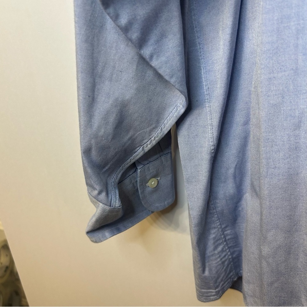 Brooks Brothers Blue Original Polo Shirt, Size 17.5-33, Button Down Collar - Picture 4 of 7
